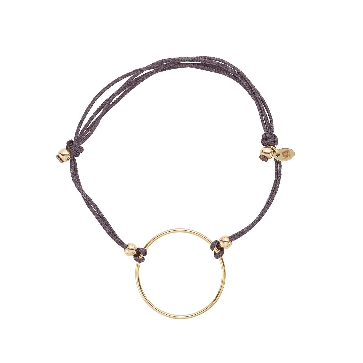 9kt Gold Circle Cord Bracelet