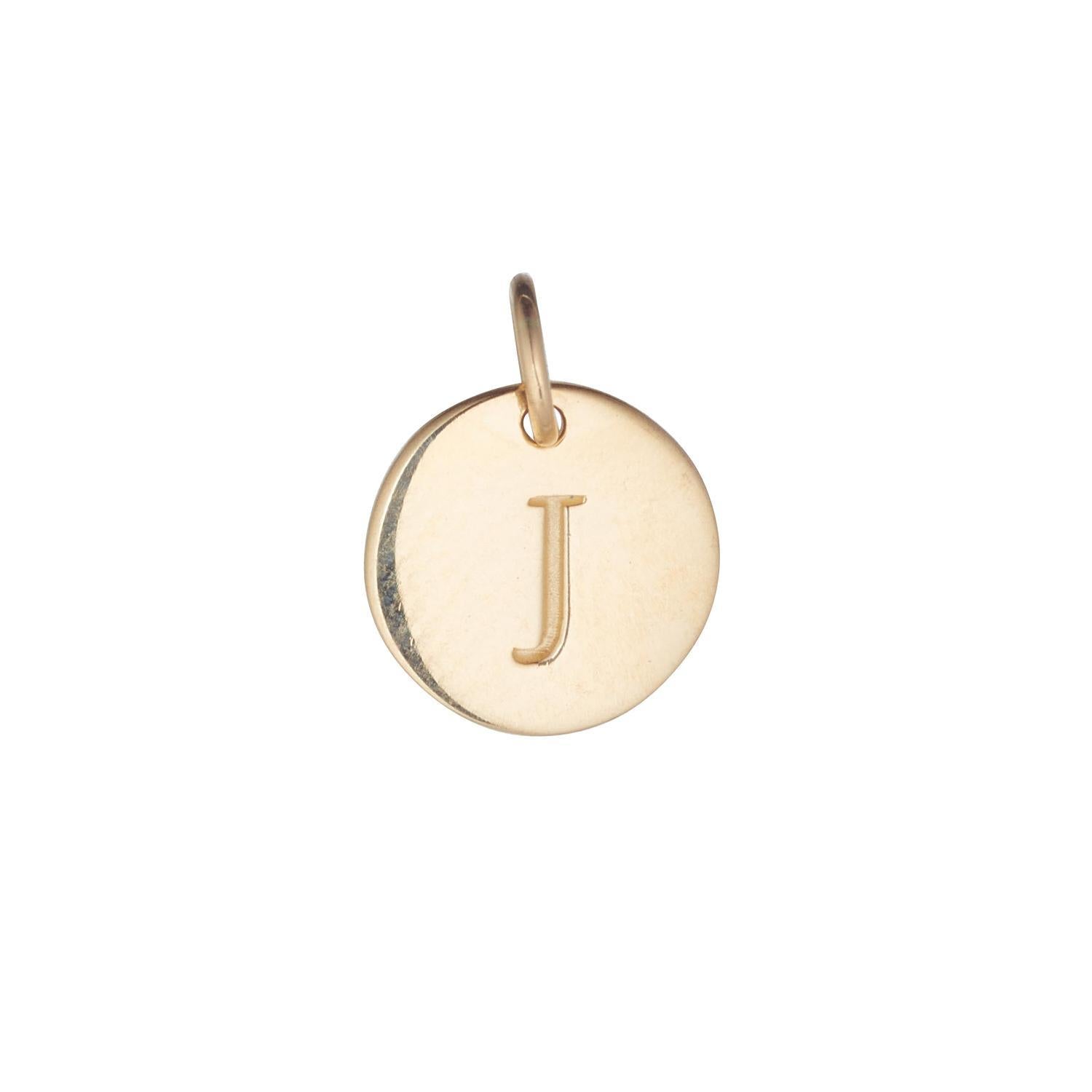 9kt Gold Initial Disc (DISC ONLY)