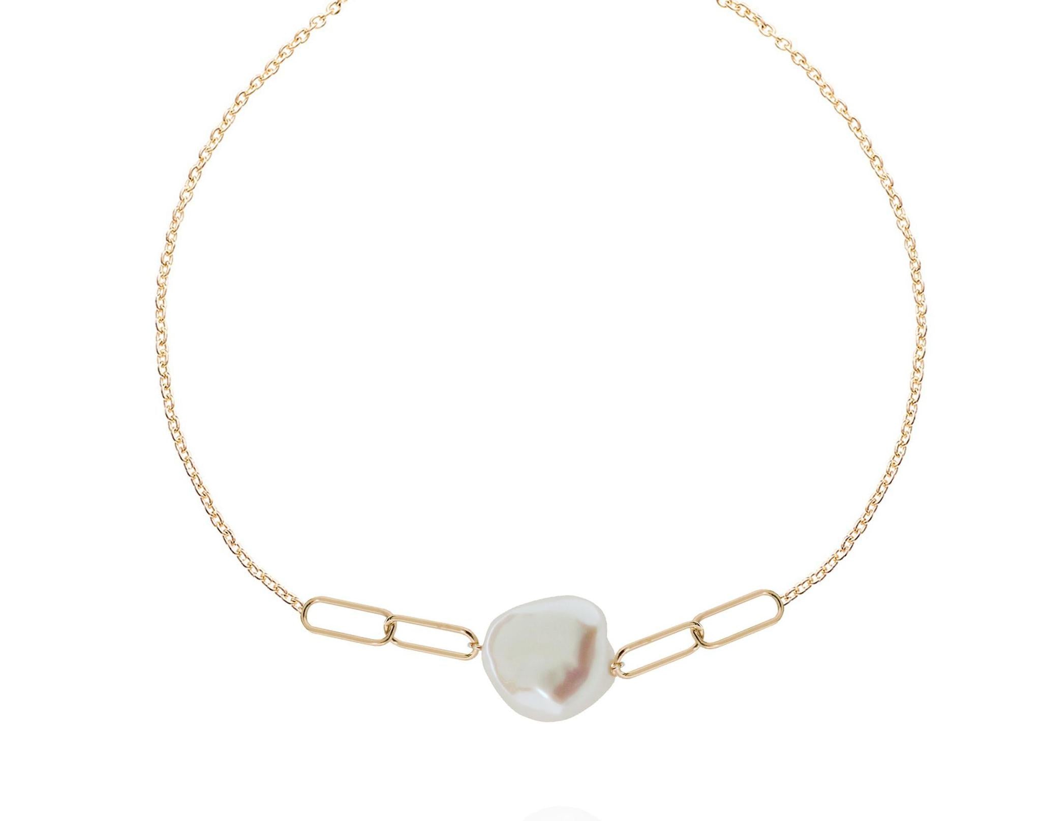9kt Gold Single Keshi Pearl Bracelet