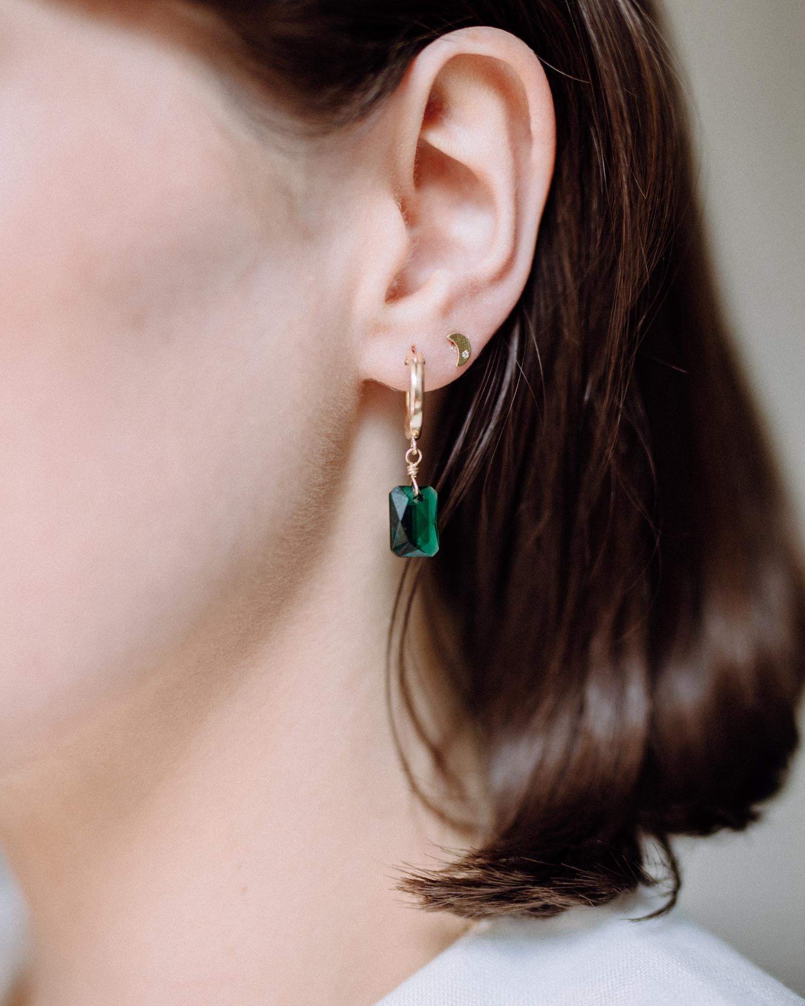Clip on earrings green 2025