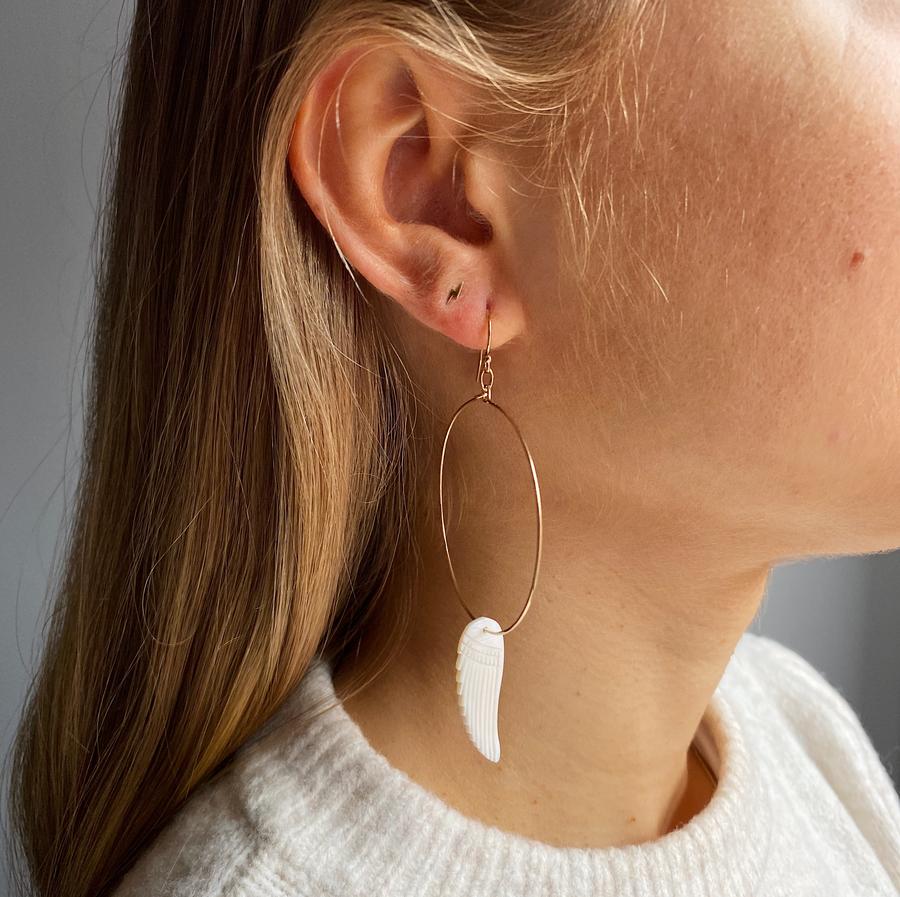 Angel wing earrings  soulworksco