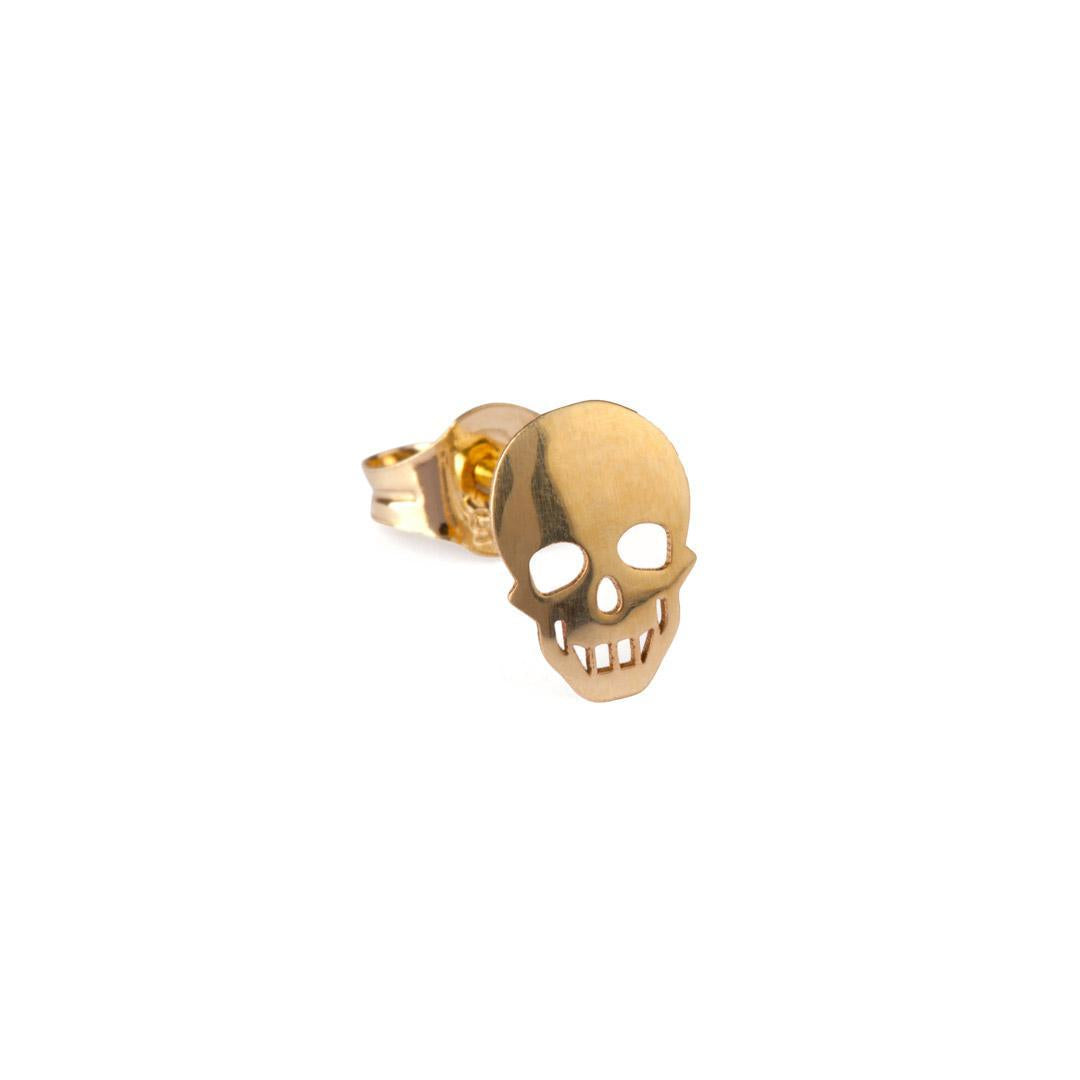 9kt Gold Skull Stud Earrings