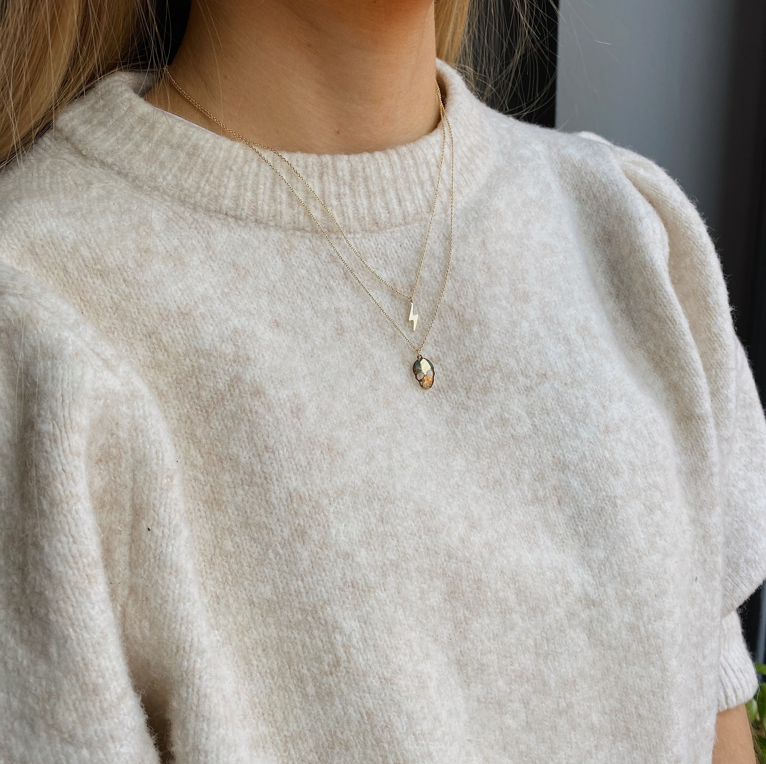 9kt Gold Skull Pendant Necklace DISCONTINUED
