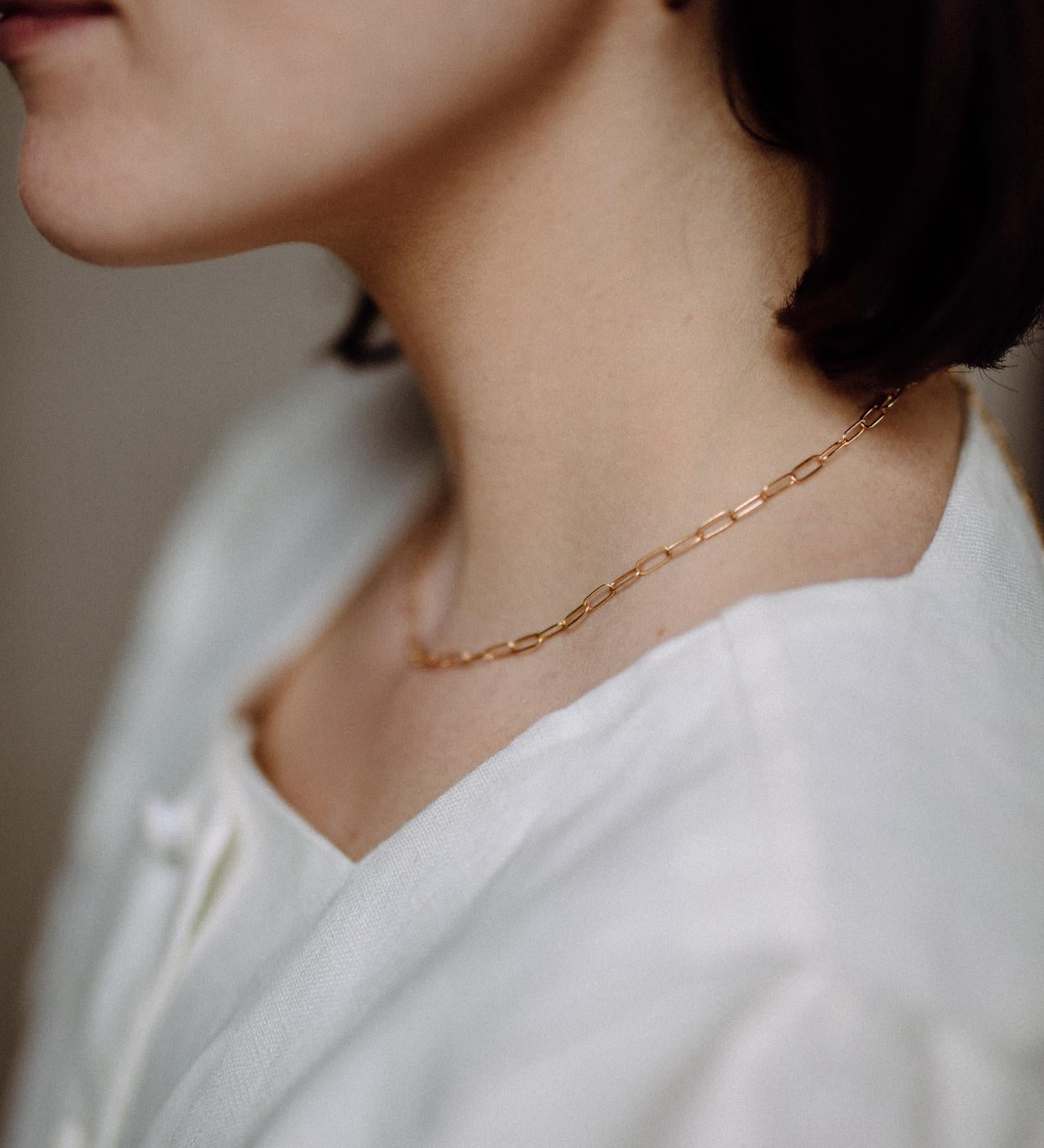 Gold Filled Paperclip Chain 18" Necklace