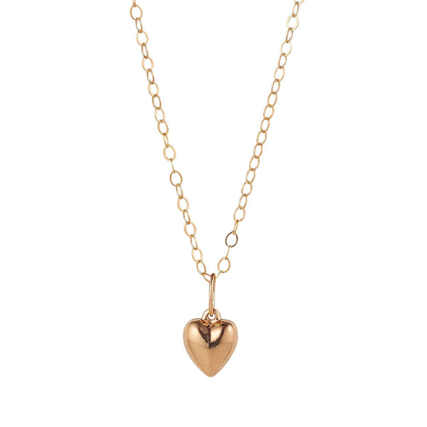 Gold Filled 3D Heart Pendant Necklace – MoMuse