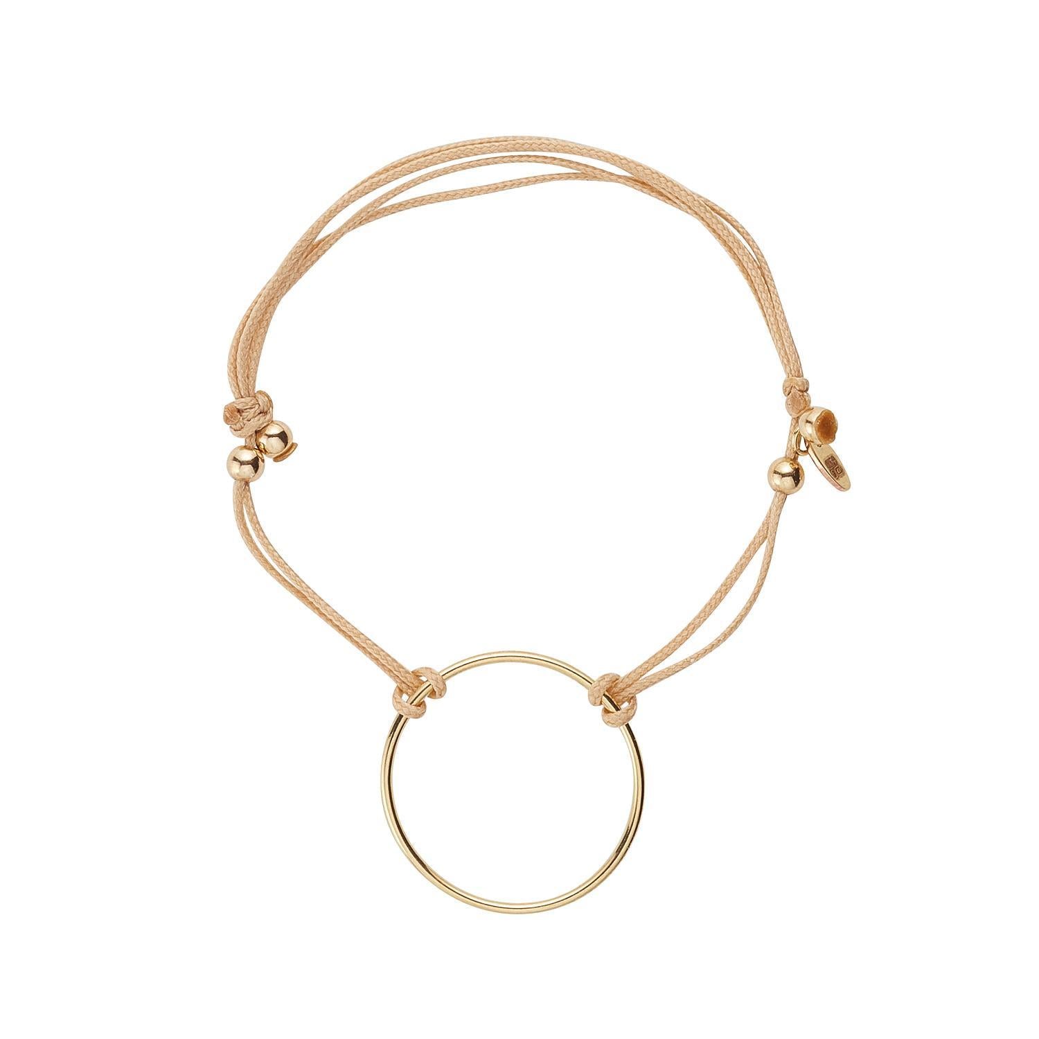 9kt Gold Circle Cord Bracelet