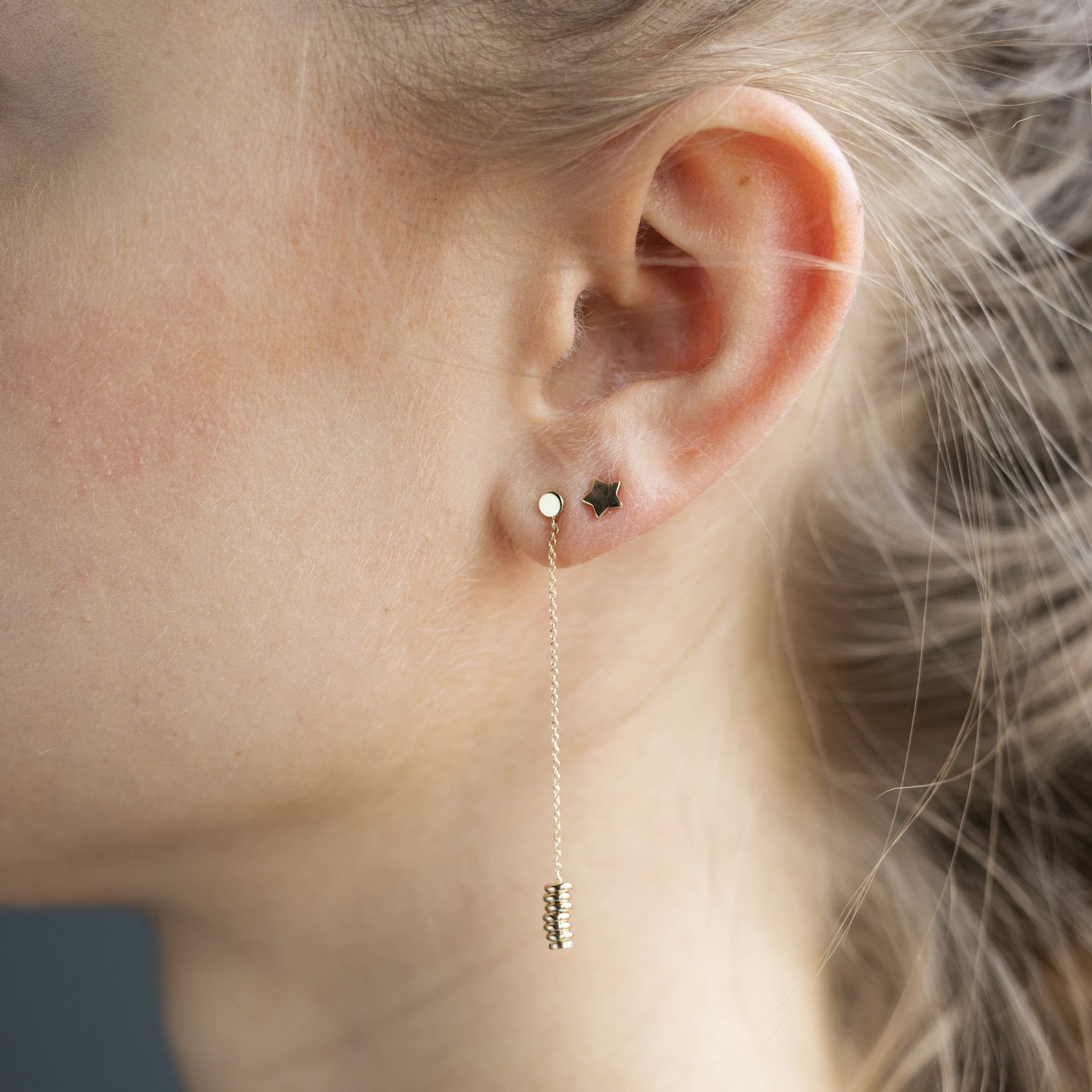 Chain earrings on sale gold