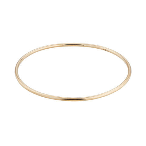 9kt Gold Solid Bangle - MoMuse Jewellery