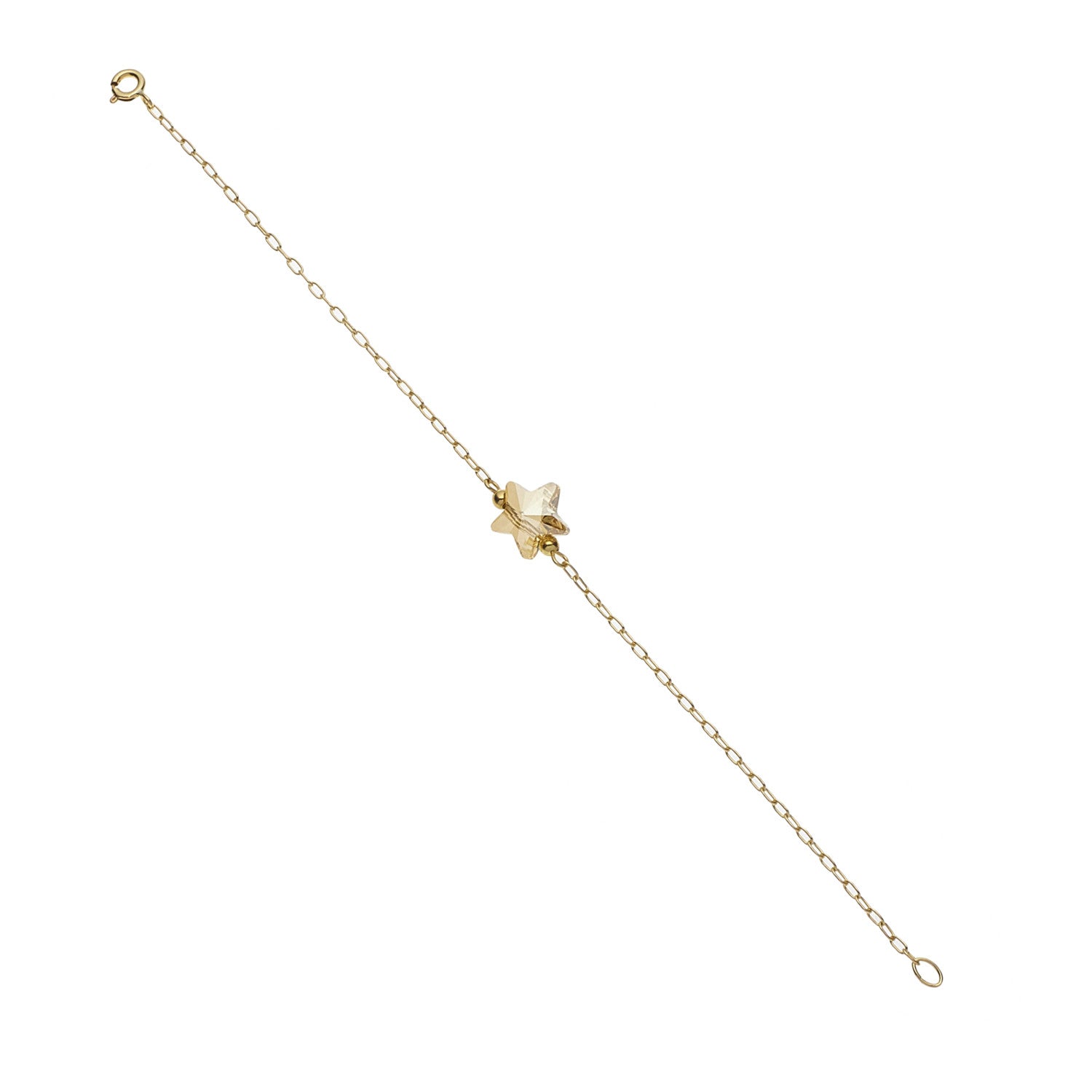 14kt Swarovski Star & Gold Filled Chain Bracelet - MoMuse Jewellery