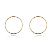 9kt Gold Hoops (Large) - MoMuse Jewellery