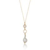 14kt Gold Filled Long Baroque Pearl Necklace - MoMuse Jewellery
