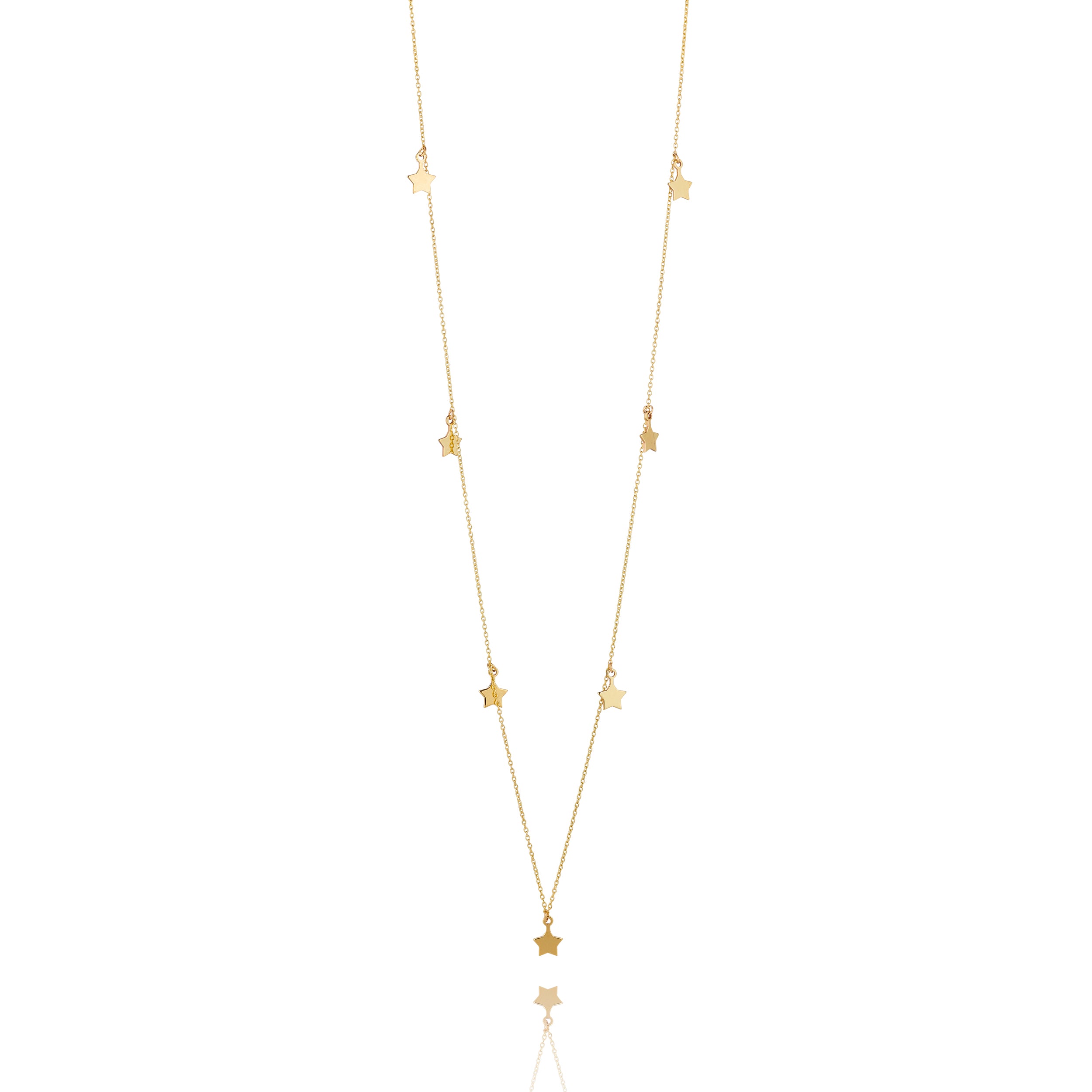 9kt Gold Seven Star Necklace - MoMuse Jewellery