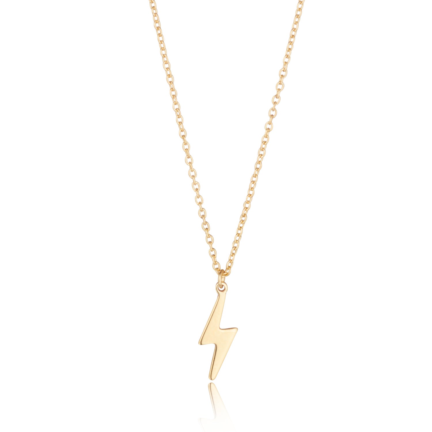 9kt Gold Lightning Bolt Necklace - MoMuse Jewellery