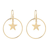 Star & Circle Gold Filled Earrings - MoMuse Jewellery