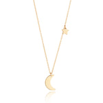 9kt Gold Moon & Star Necklace - MoMuse Jewellery