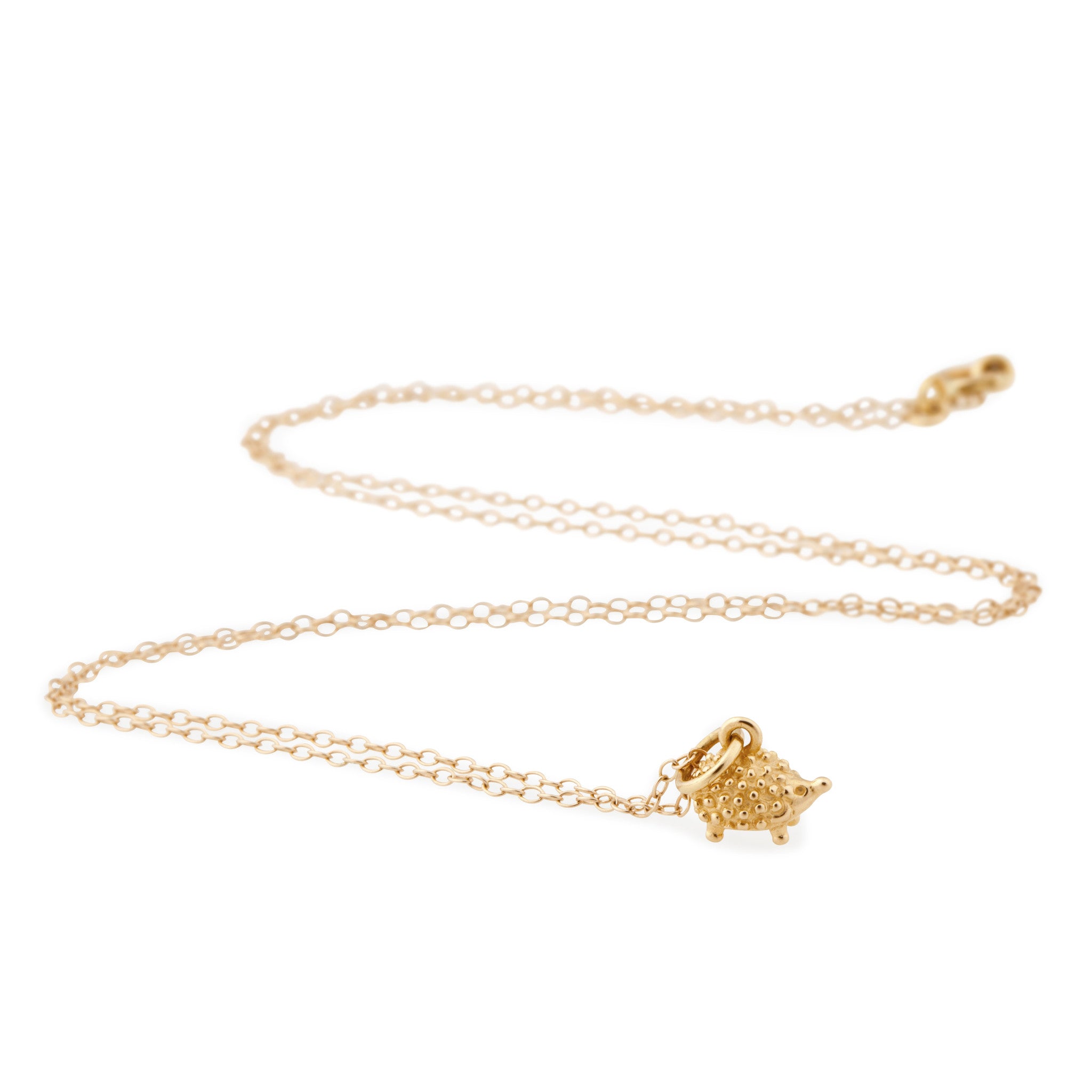Gold hedgehog necklace hot sale