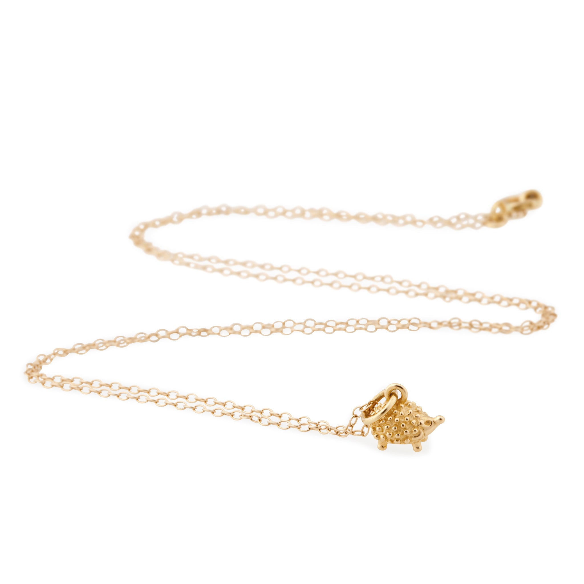 9kt Gold Hedgehog Necklace - MoMuse Jewellery