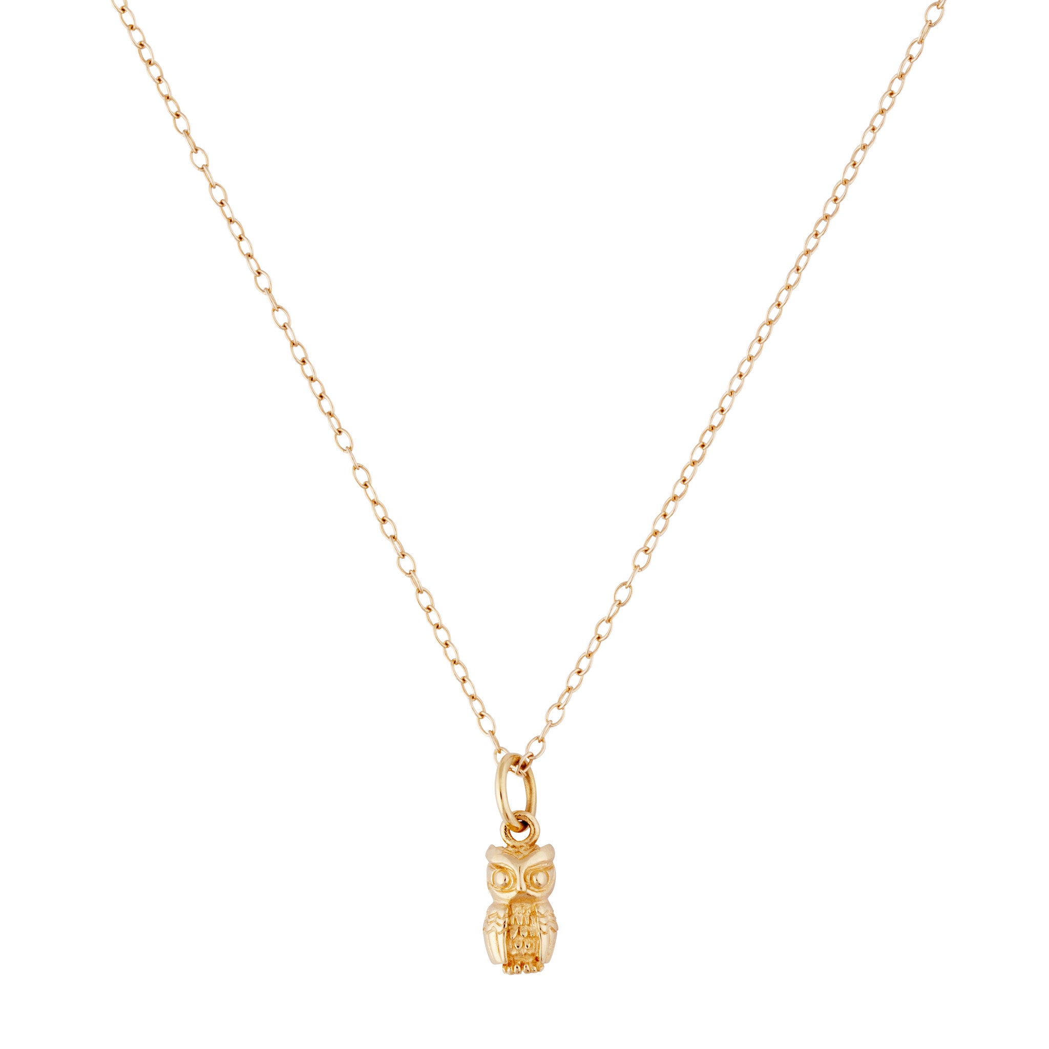 9kt Gold Owl Necklace - MoMuse Jewellery