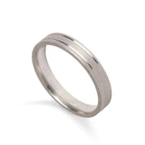 9kt White Gold Men's Wedding Band - MoMuse Jewellery