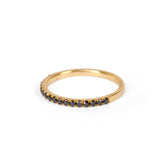9kt Yellow Gold and Black Diamond Ring - MoMuse Jewellery