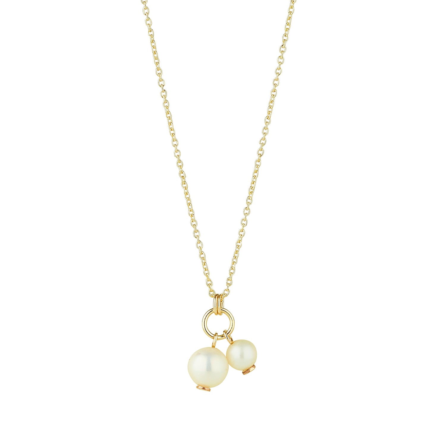 9kt Double Pearl Pendant