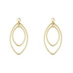 9kt Double Oval Earrings