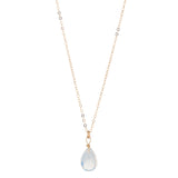 14kt Gold Filled Opaque Swarovski Teardrop Pendant - MoMuse Jewellery