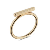9kt Gold Bar Ring - MoMuse Jewellery