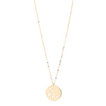 9kt Gold Star Disc Pendant - MoMuse Jewellery