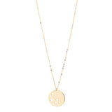 9kt Gold Star Disc Pendant - MoMuse Jewellery