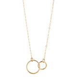 14kt Gold Filled Double Circle Pendant - MoMuse Jewellery