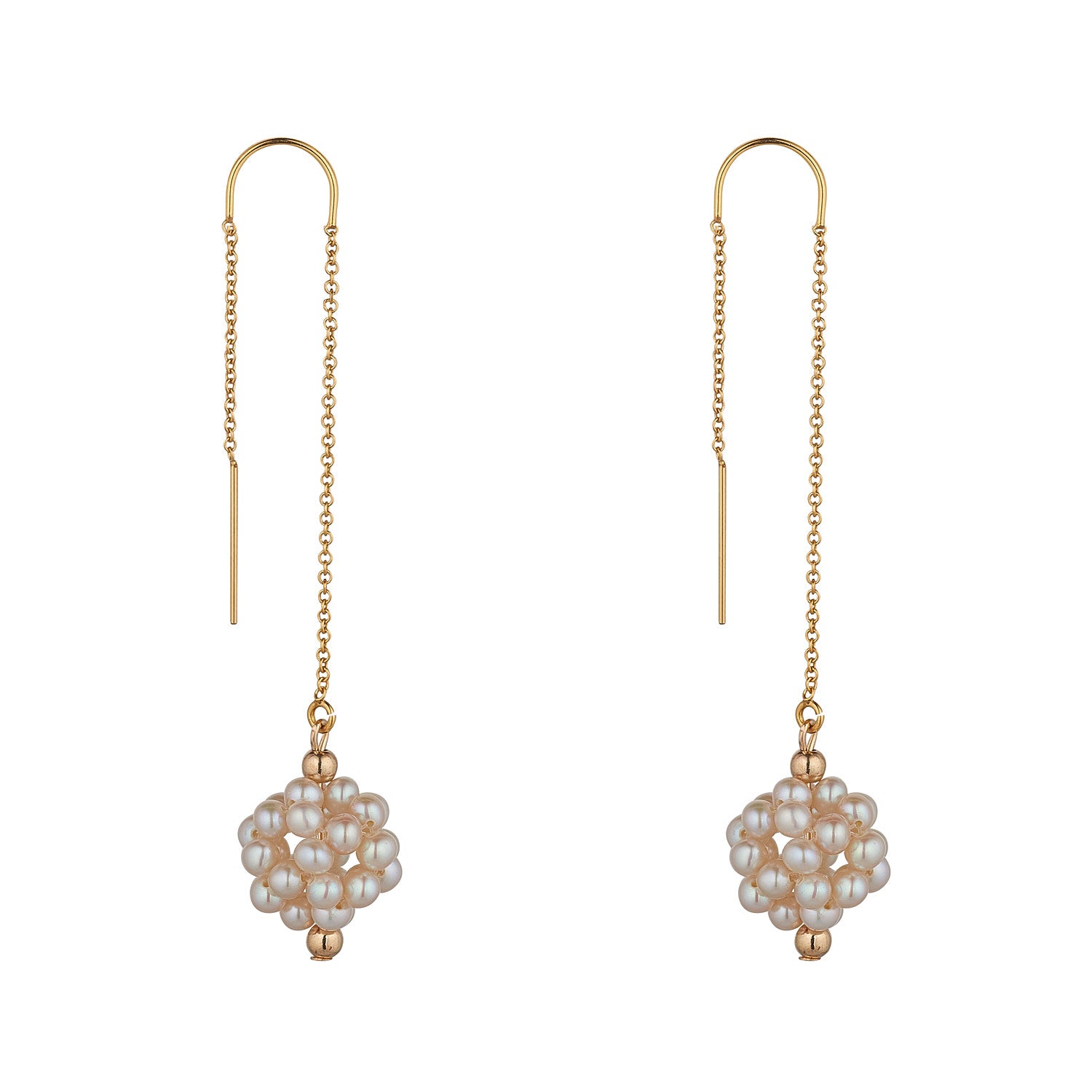 14kt Gold Filled Cluster Pearl Threader - MoMuse Jewellery