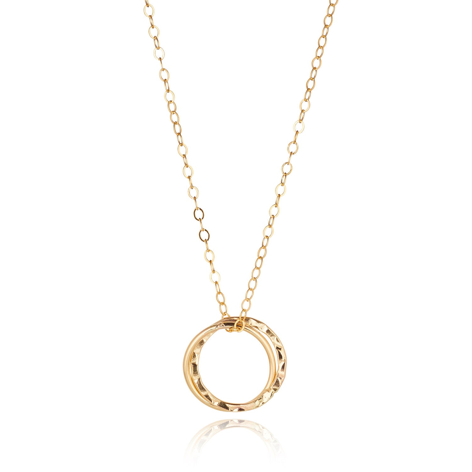 14kt Gold Filled Double Fused Circle Pendant - MoMuse Jewellery