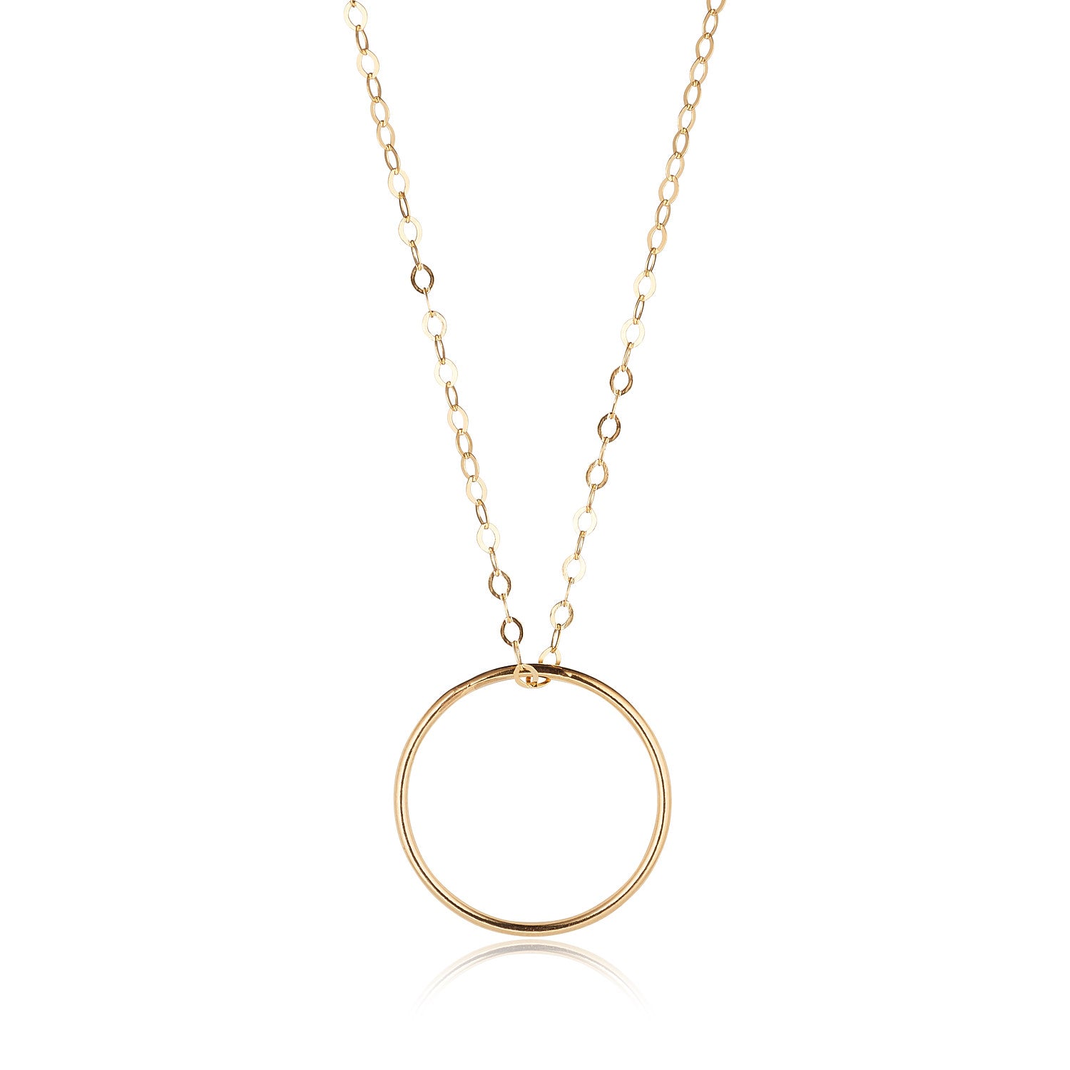 14kt Gold Filled Circle Pendant - MoMuse Jewellery