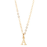 9kt Gold Initial Pendant (A to Z) - MoMuse Jewellery