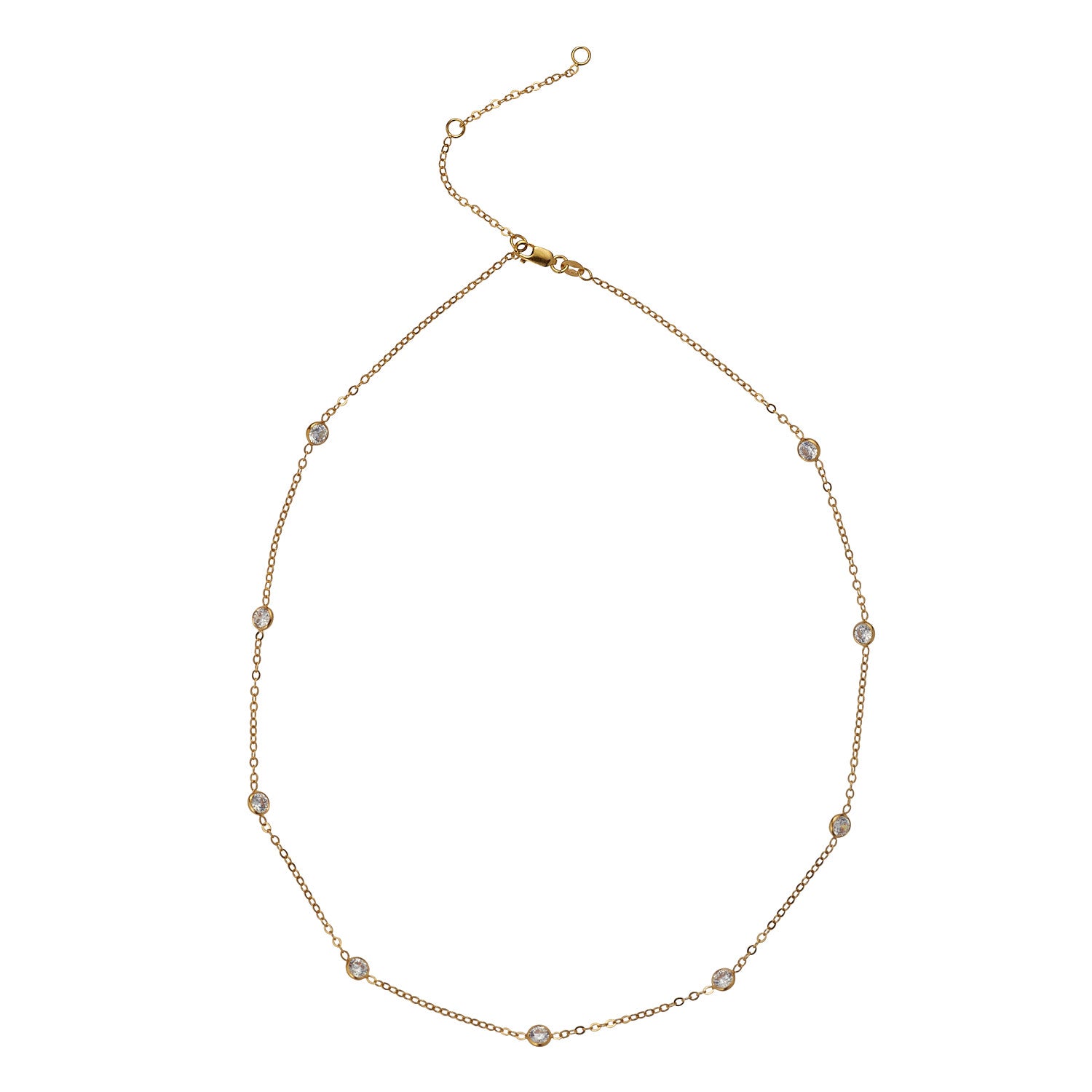 14kt Gold Filled CZ Satellite Necklace - MoMuse Jewellery