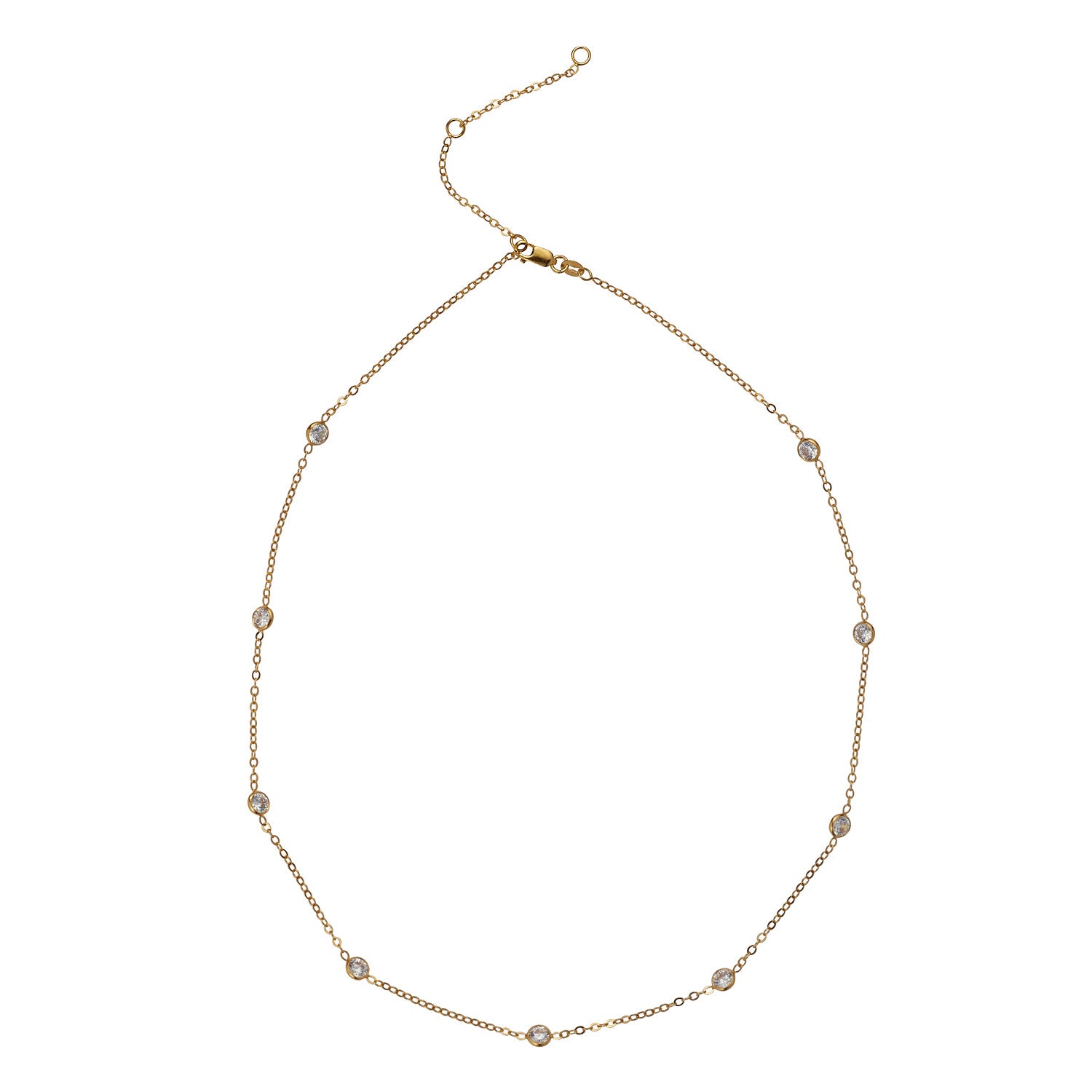 14kt Gold Filled CZ Satellite Necklace - MoMuse Jewellery