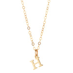 9kt Gold Initial Pendant (A to Z) - MoMuse Jewellery