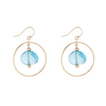 14kt Gold Filled Turquoise Swarovski Oval Twist Chandelier - MoMuse Jewellery