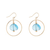 14kt Gold Filled Turquoise Swarovski Oval Twist Chandelier - MoMuse Jewellery