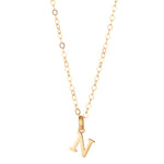 9kt Gold Initial Pendant (A to Z) - MoMuse Jewellery