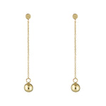 9kt Gold Ball Drop Earrings with Post - MoMuse Jewellery