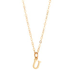 9kt Gold Initial Pendant (A to Z) - MoMuse Jewellery
