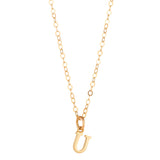 9kt Gold Initial Pendant (A to Z) - MoMuse Jewellery