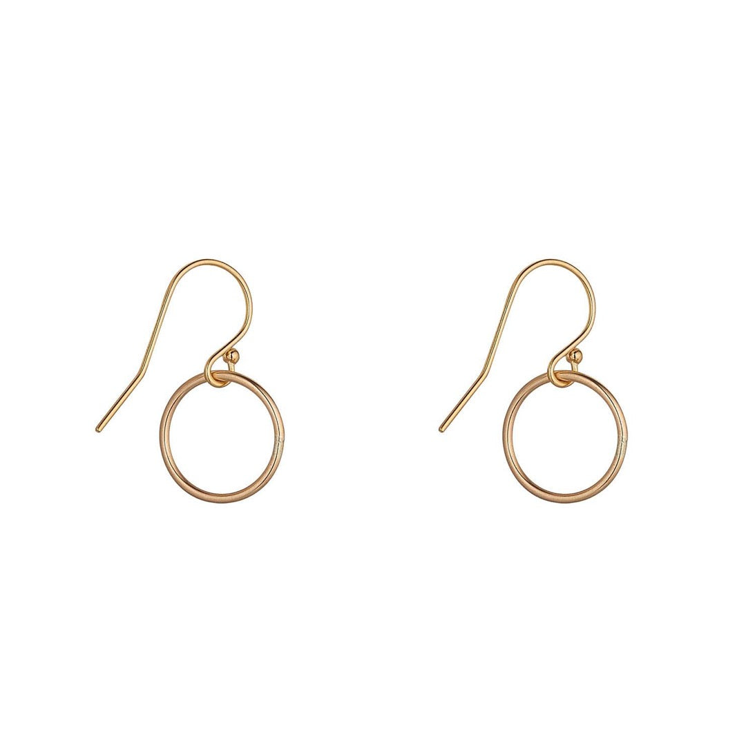14kt Gold Filled Circle Small Drop - MoMuse Jewellery