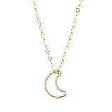 14kt Gold Filled Chain with Moon Pendant - MoMuse Jewellery