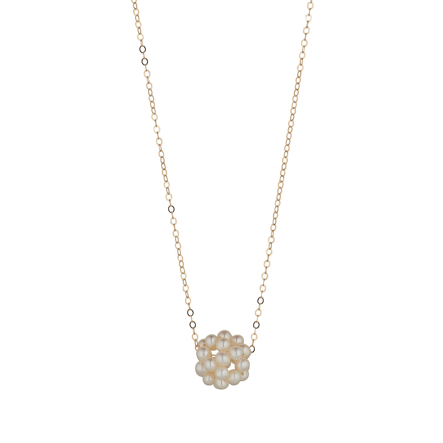 14kt Gold Filled Pearl Cluster Pendant which moves on the chain