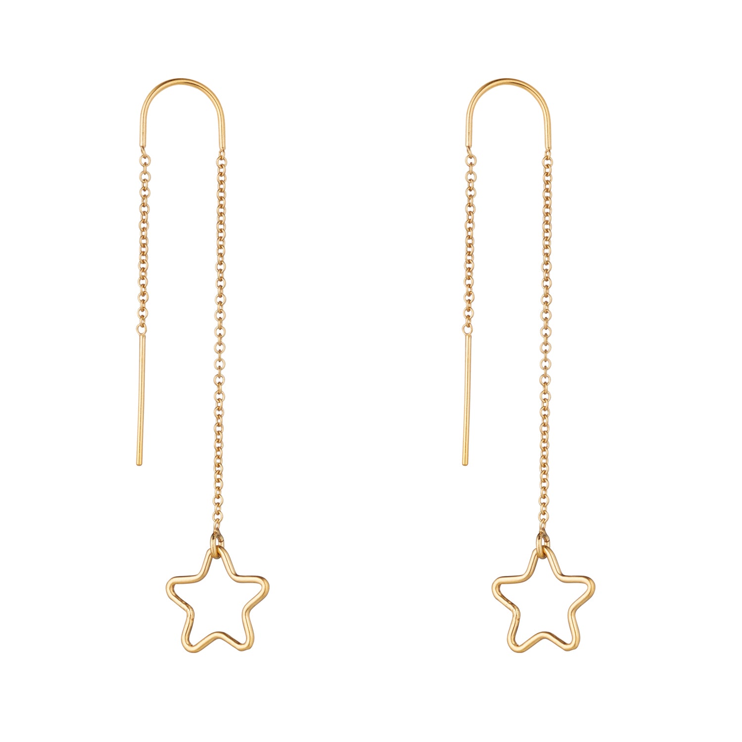 14kt Gold Filled Star Threader Earrings - MoMuse Jewellery