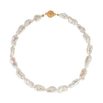 String of Baroque Pearls with gold plated magnetic clasp - MoMuse Jewellery