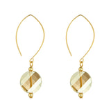 14kt Gold Filled Golden Shadow Swarovski Crystal Oval Earrings - MoMuse Jewellery
